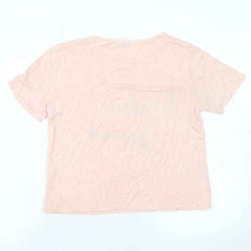 Boohoo Women's Pink Bride's Squad Cotton T-Shirt Size 12