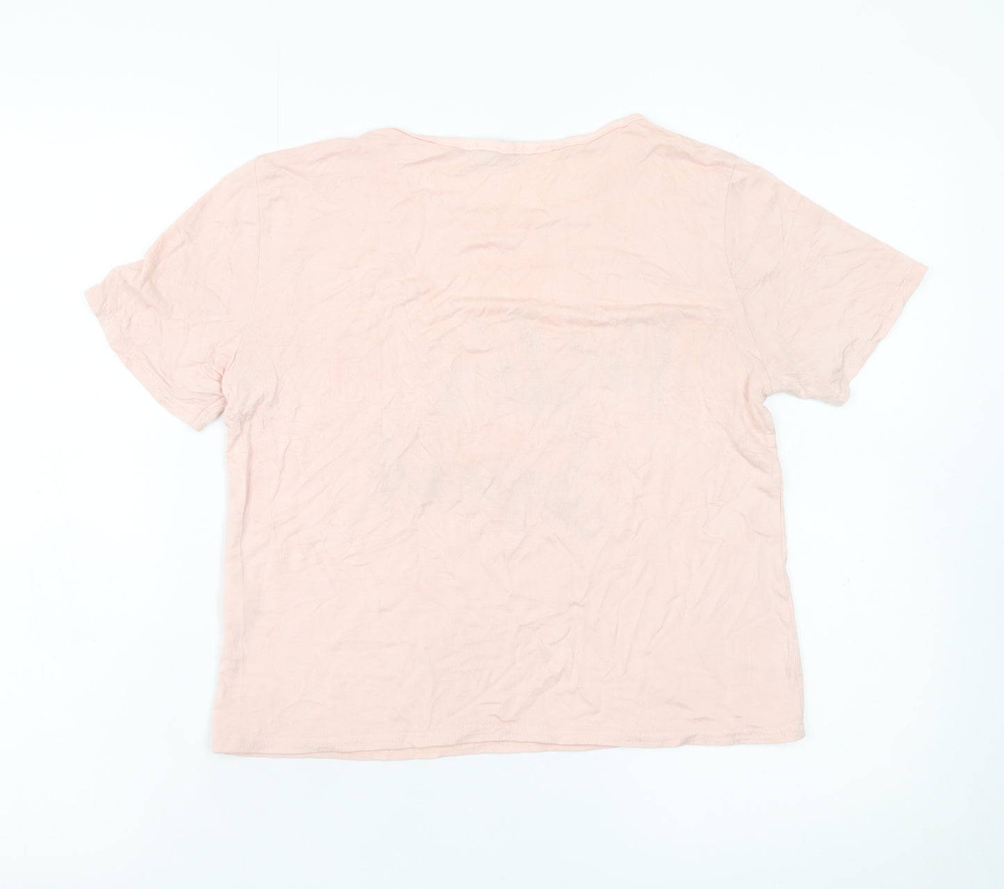 Boohoo Women's Pink Bride's Squad Cotton T-Shirt Size 12