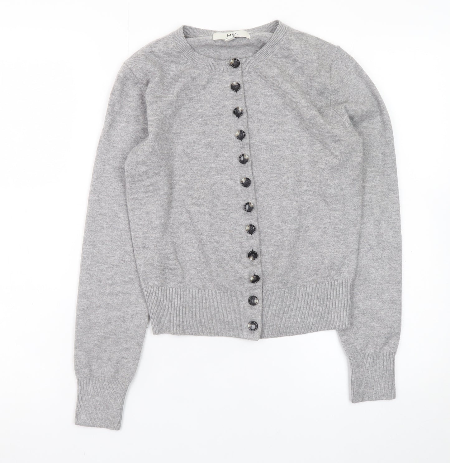 Marks and Spencer Women's Grey XS Cardigan Wool Blend