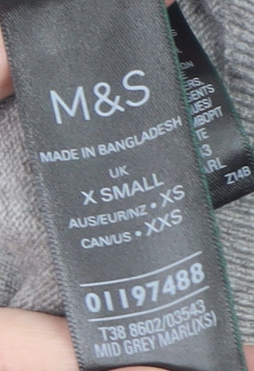 Marks and Spencer Women's Grey XS Cardigan Wool Blend