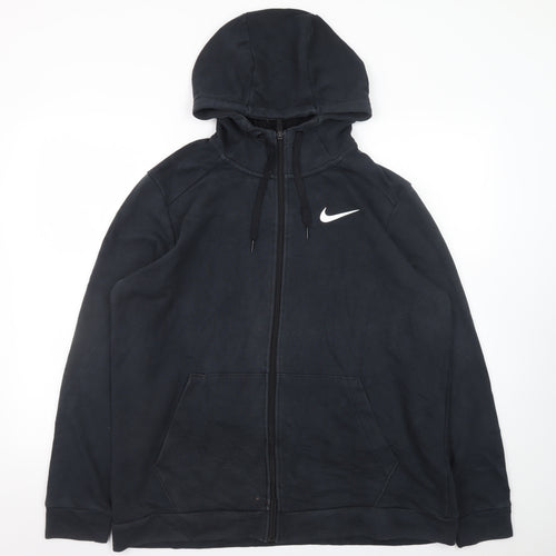 Nike Men's Black Full Zip Hoodie L Dri-FIT Sports Fleece
