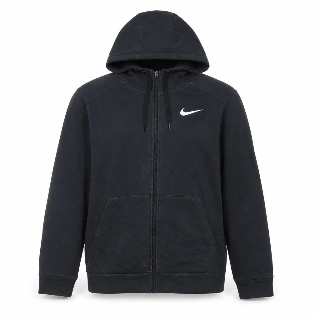 Nike Men's Black Full Zip Hoodie L Dri-FIT Sports Fleece