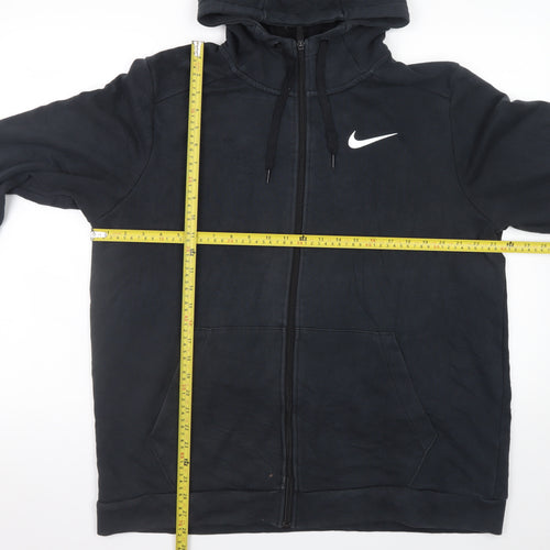 Nike Men's Black Full Zip Hoodie L Dri-FIT Sports Fleece
