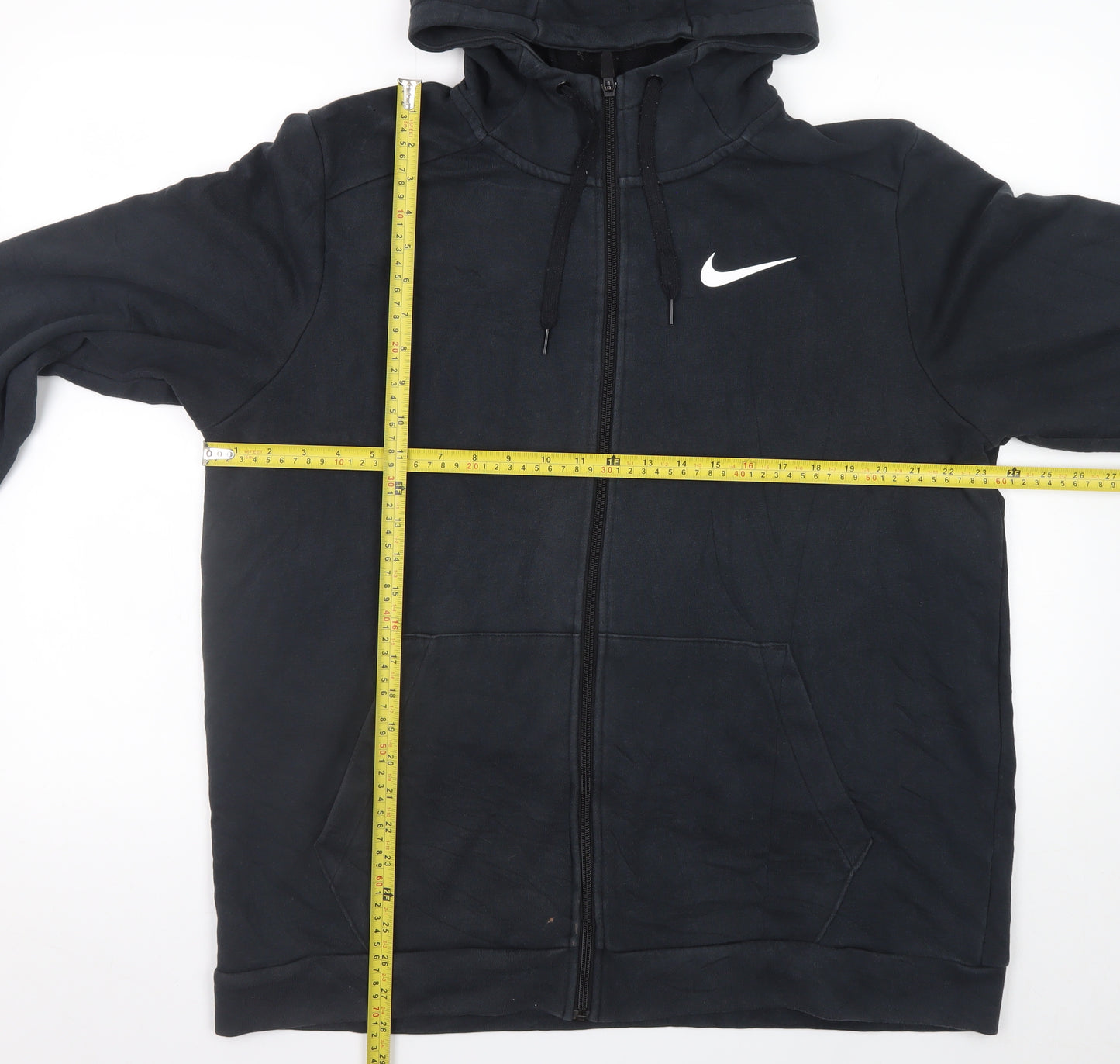 Nike Men's Black Full Zip Hoodie L Dri-FIT Sports Fleece