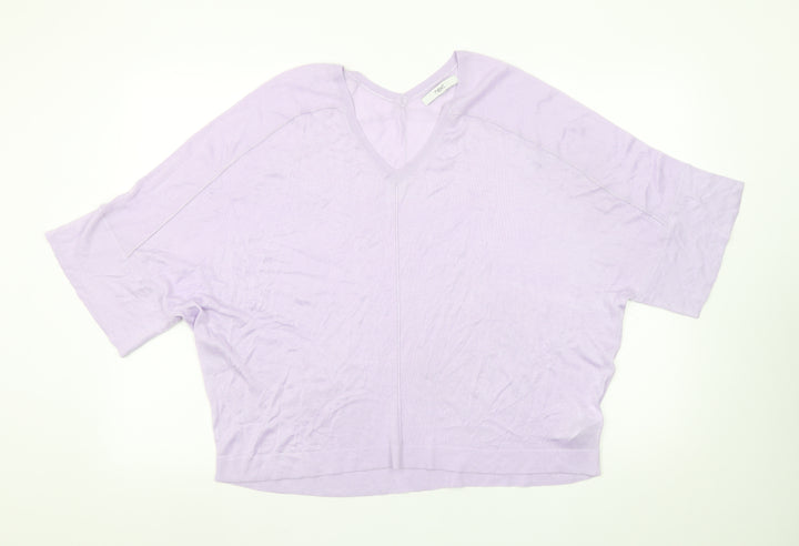 Next Women’s Lilac V-Neck Relaxed Fit Jumper Size M
