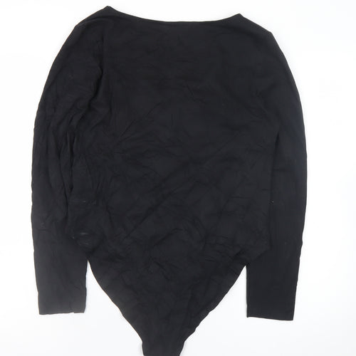 New Look Women's Black V-Neck Long Sleeve Bodysuit Size 18