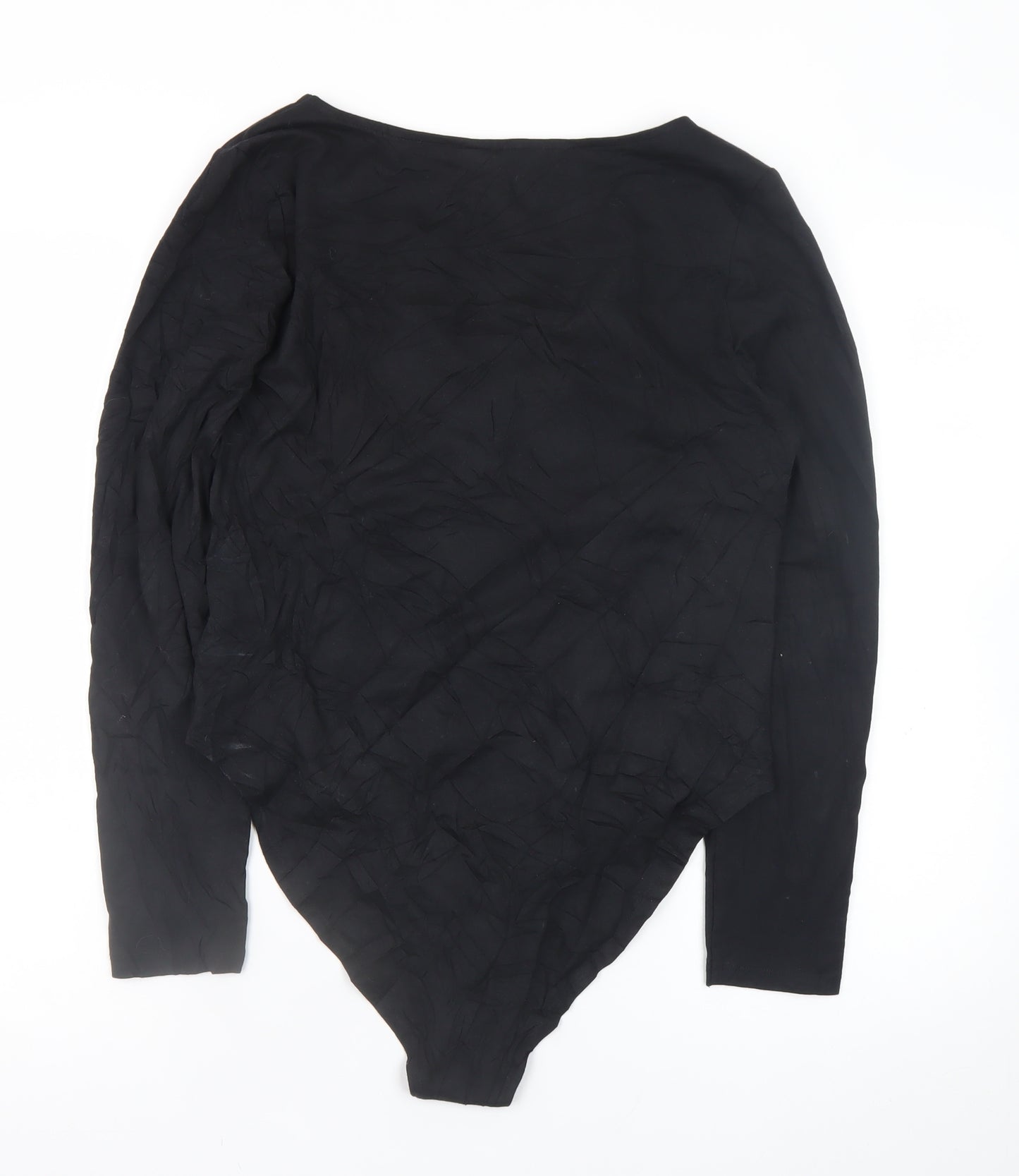 New Look Women's Black V-Neck Long Sleeve Bodysuit Size 18