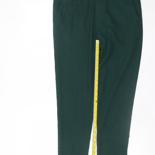 ASOS Design Women Green Slim Chino Trousers Size 12