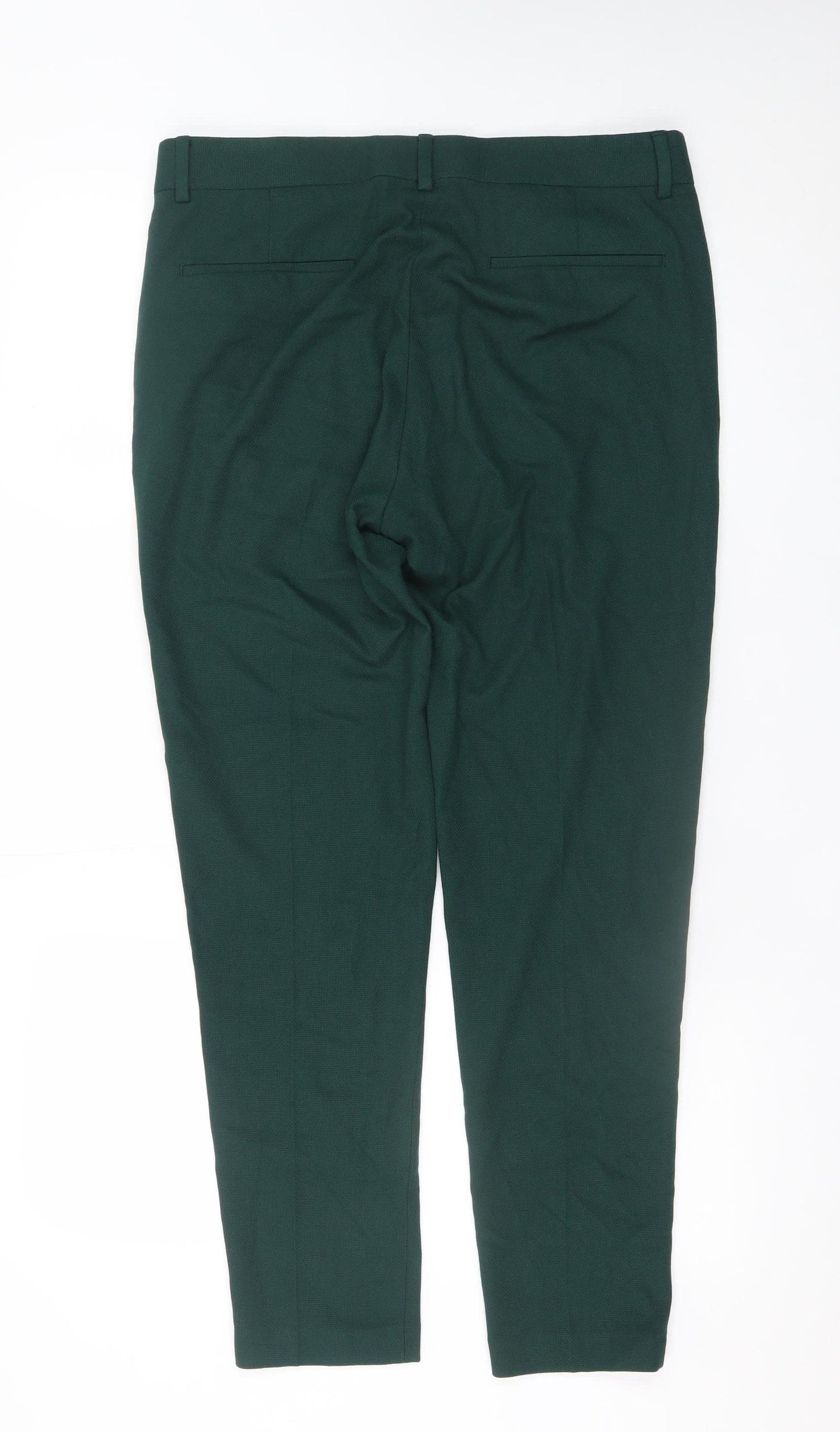 ASOS Design Women Green Slim Chino Trousers Size 12