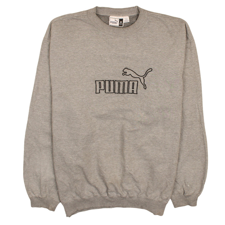 Puma Mens Grey XL Pullover Sweatshirt Crew Neck Sportswear
