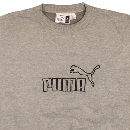 Puma Mens Grey XL Pullover Sweatshirt Crew Neck Sportswear