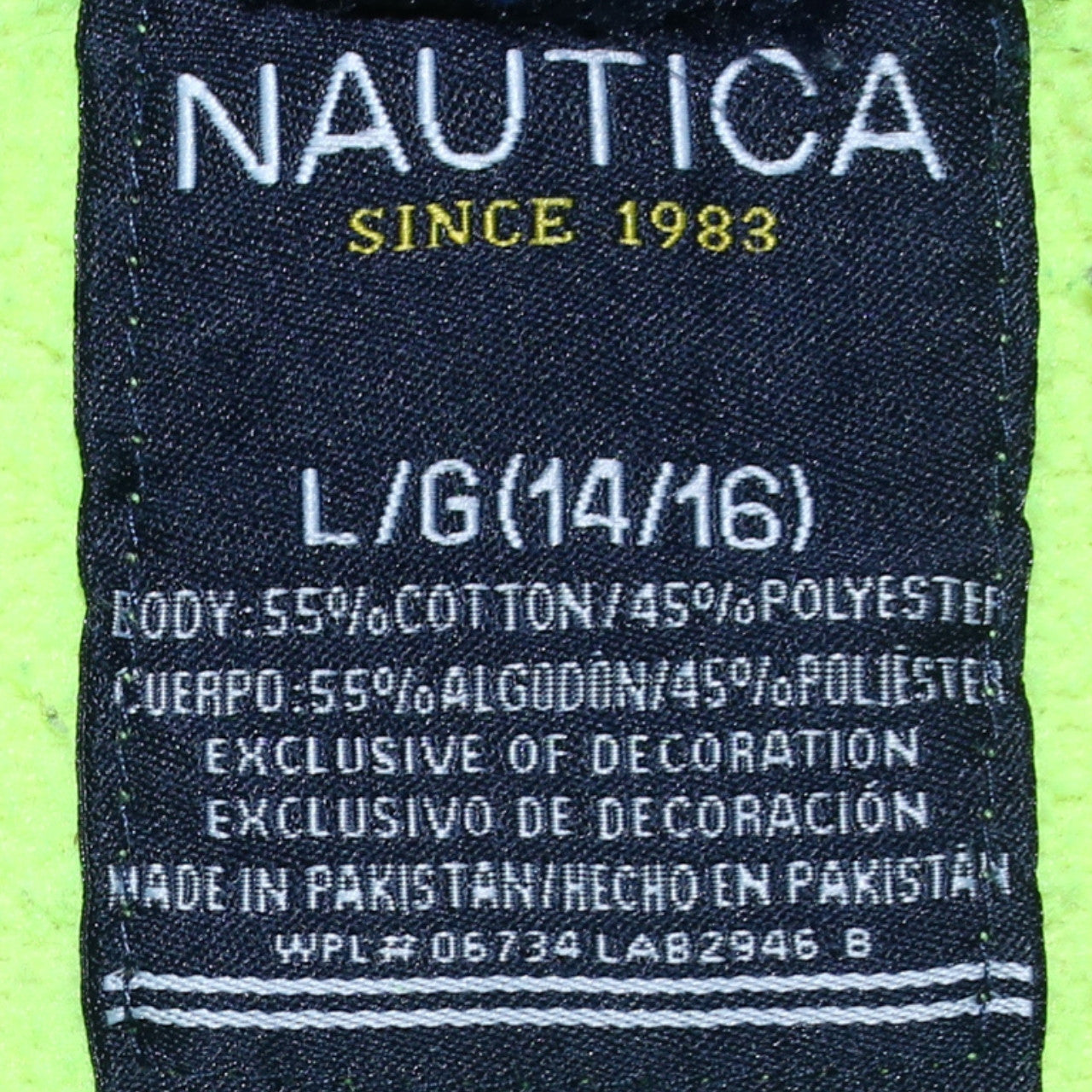 Nautica Teens Yellow Half Zip Sweatshirt L 14/16 Cotton Blend
