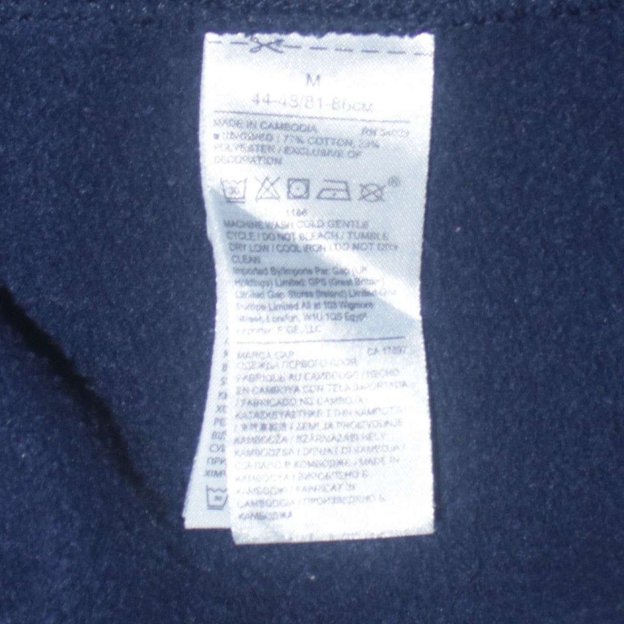 GAP Men's Blue Logo Pullover Sweatshirt Size M Crew Neck Fleece