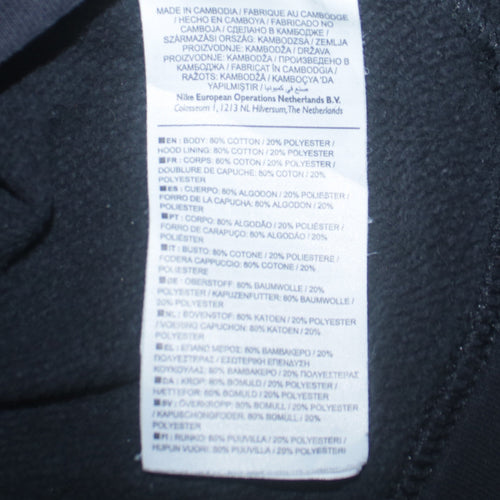 Nike Men's Black Pullover Hoodie M Regular Fit Sportswear
