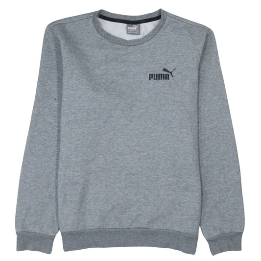 Puma Men's Grey Crew Neck Pullover Sweatshirt Size S Regular