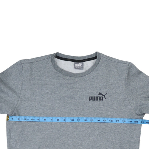 Puma Men's Grey Crew Neck Pullover Sweatshirt Size S Regular