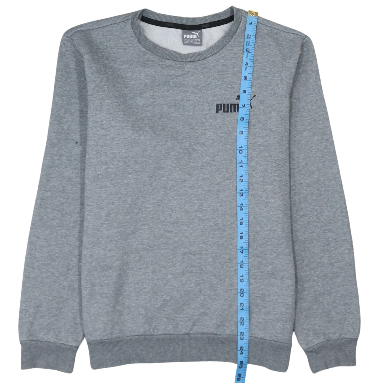 Puma Men's Grey Crew Neck Pullover Sweatshirt Size S Regular