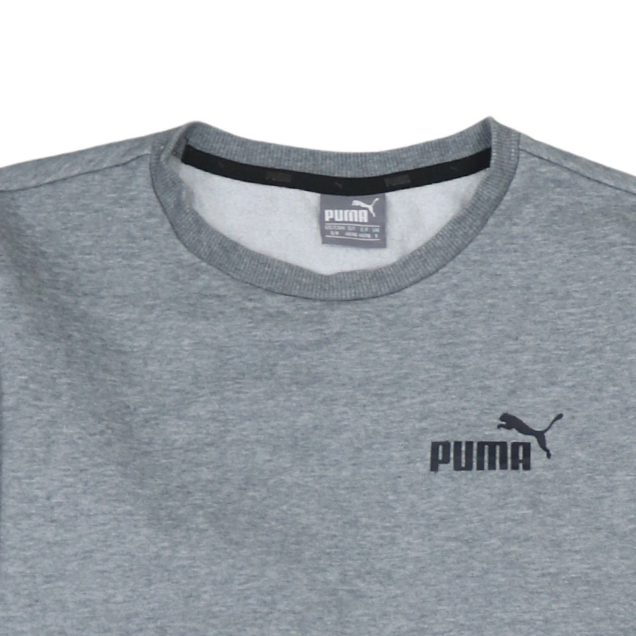 Puma Men's Grey Crew Neck Pullover Sweatshirt Size S Regular