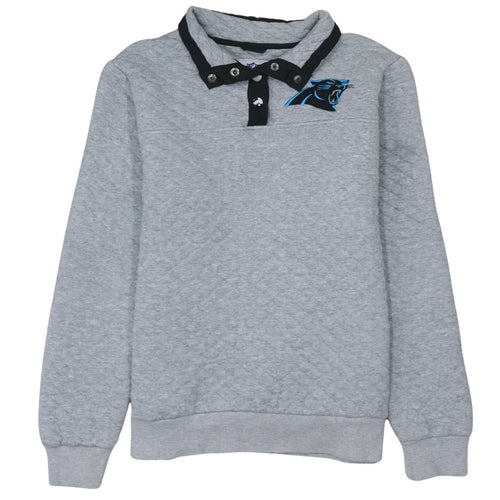 NFL Team Apparel Grey Henley Sweatshirt Unisex Adults L Collared Logo