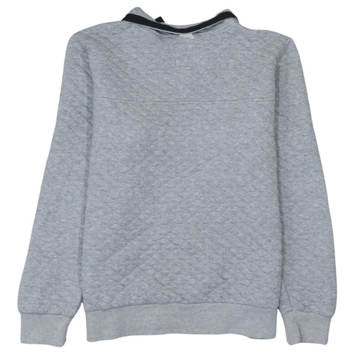 NFL Team Apparel Grey Henley Sweatshirt Unisex Adults L Collared Logo