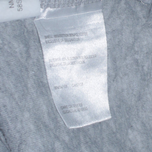 NFL Team Apparel Grey Henley Sweatshirt Unisex Adults L Collared Logo