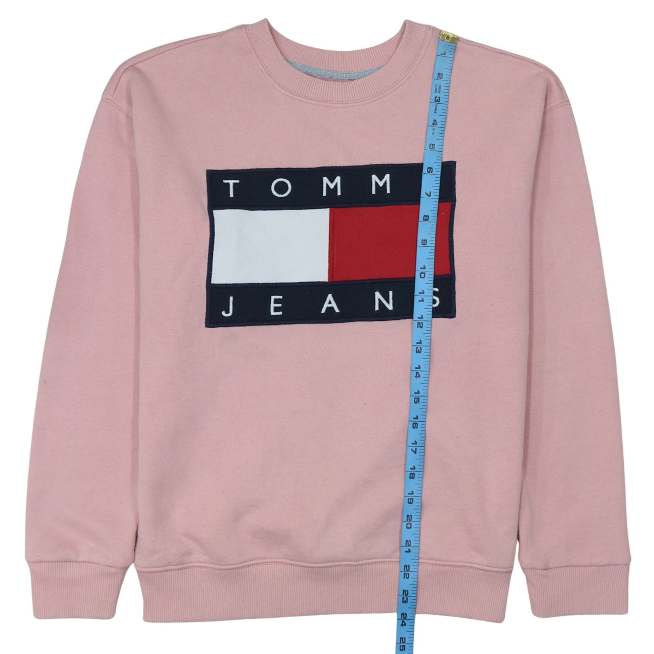 Tommy Jeans Women's Pink Cotton Crew Neck Sweatshirt Size S