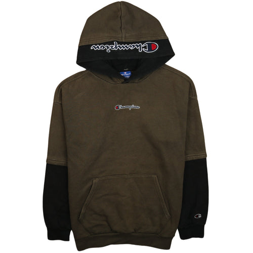 Champion Boys Brown Pullover Hoodie 13-14 Years Logo Hooded Sweatshirt