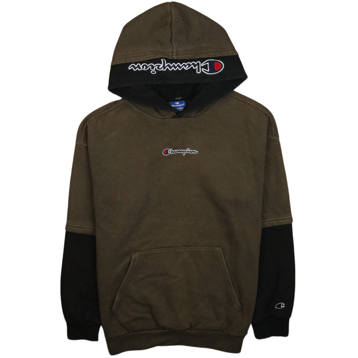 Champion Boys Brown Pullover Hoodie 13-14 Years Logo Hooded Sweatshirt