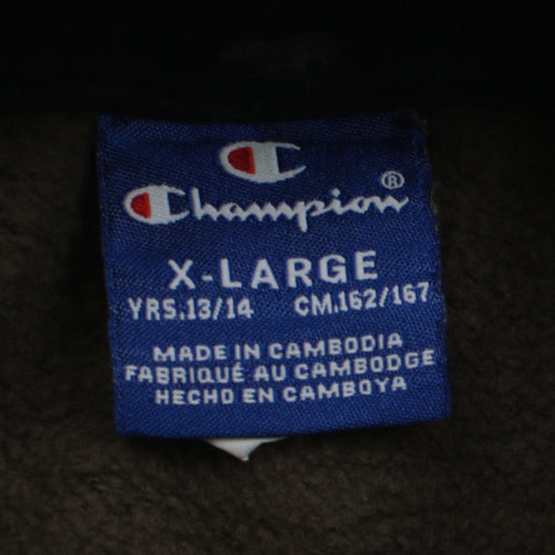 Champion Boys Brown Pullover Hoodie 13-14 Years Logo Hooded Sweatshirt