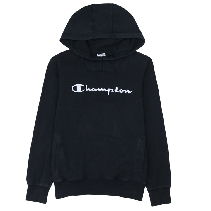 Champion Men's Black Pullover Hoodie Medium Logo Sportswear