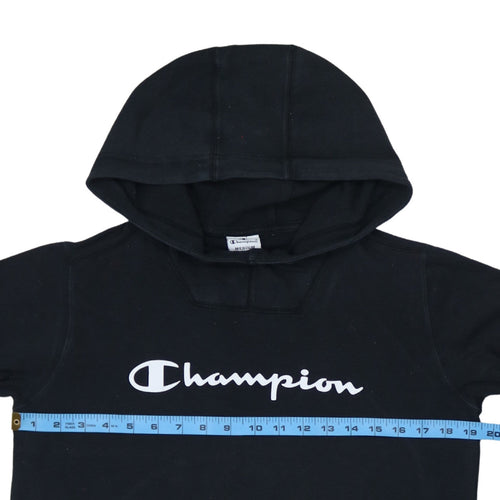 Champion Men's Black Pullover Hoodie Medium Logo Sportswear