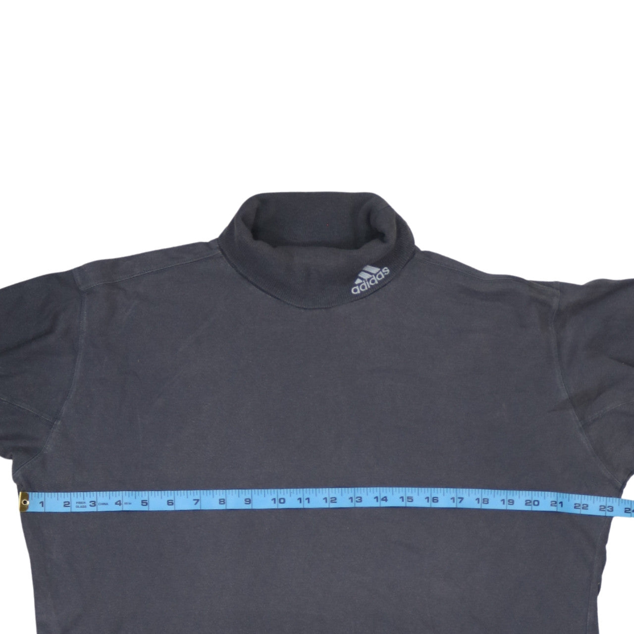 Adidas Men's Grey Mock Neck Long Sleeve Pullover Sweatshirt L