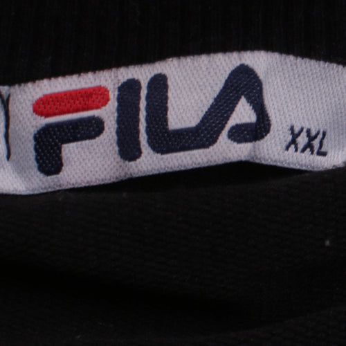 FILA Men's Black 2XL Crew Neck Pullover Sweatshirt with Logo
