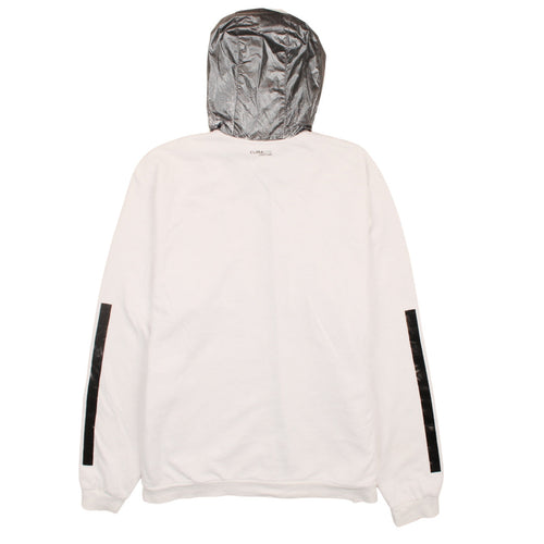 adidas Men's White Full Zip Graphic Hoodie Size L Sports Style