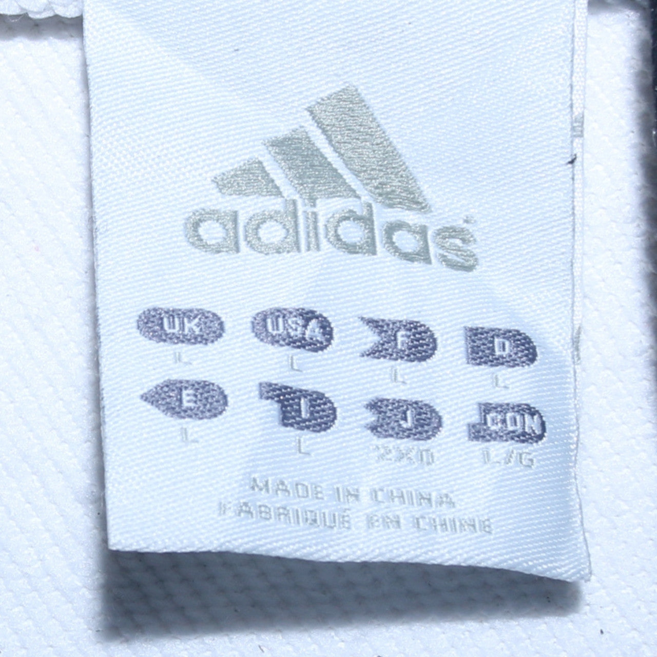adidas Men's White Full Zip Graphic Hoodie Size L Sports Style