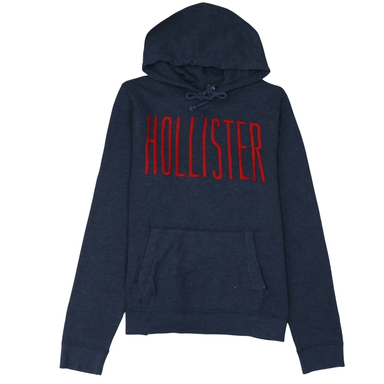 Hollister Men's Blue Pullover Hoodie L Logo Fleece Sweatshirt