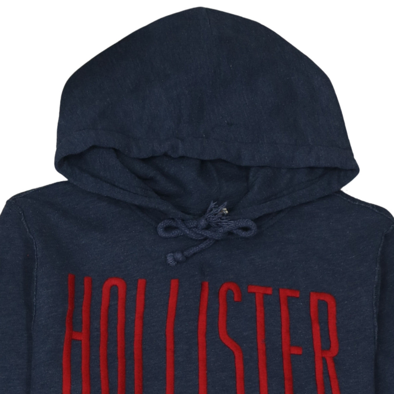 Hollister Men's Blue Pullover Hoodie L Logo Fleece Sweatshirt