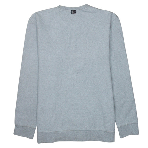 Adidas Men's Grey XL Crew Neck Sweatshirt Pullover Logo Fleece
