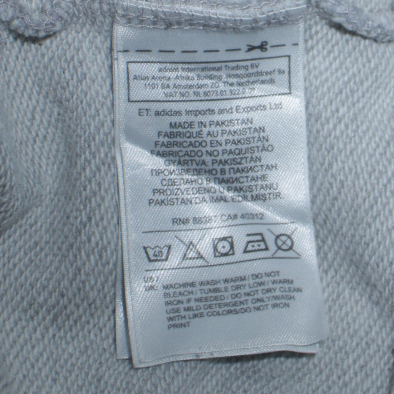 Adidas Men's Grey XL Crew Neck Sweatshirt Pullover Logo Fleece