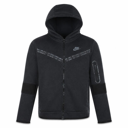 Nike Boys Black XL Full Zip Hoodie with Logo and Pockets