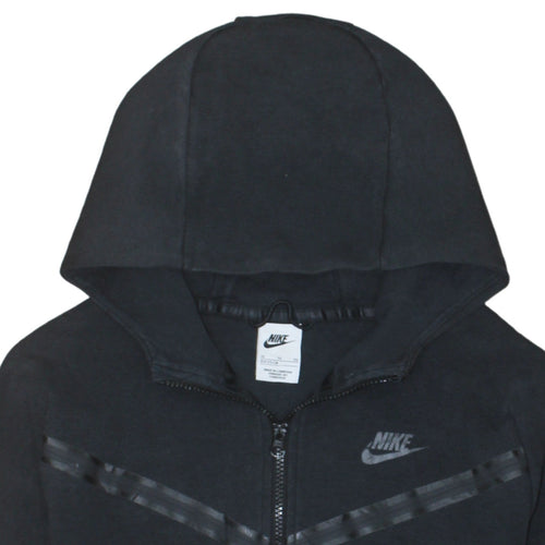 Nike Boys Black XL Full Zip Hoodie with Logo and Pockets
