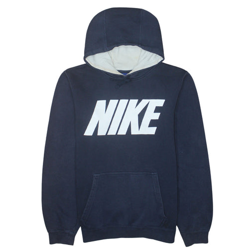 Nike Mens Blue S Pullover Hoodie Fleece Logo Sweatshirt