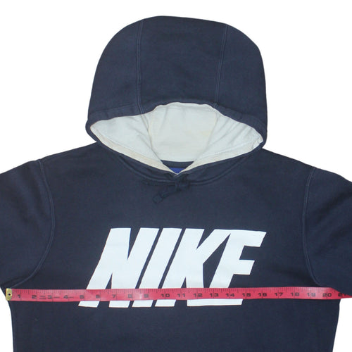 Nike Mens Blue S Pullover Hoodie Fleece Logo Sweatshirt