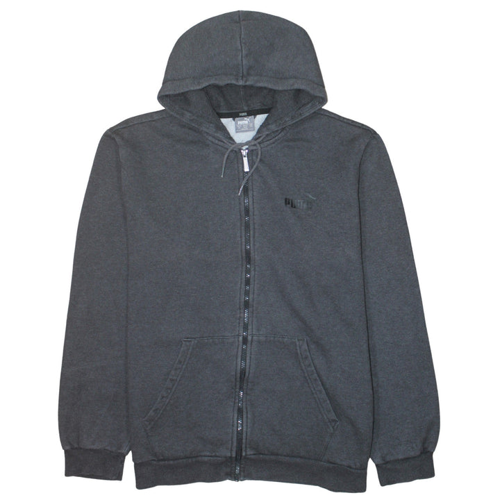 Puma Men’s Grey Full Zip Hoodie 2XL Regular Fit Fleece Sweatshirt