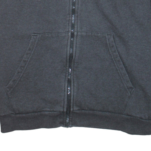 Puma Men’s Grey Full Zip Hoodie 2XL Regular Fit Fleece Sweatshirt