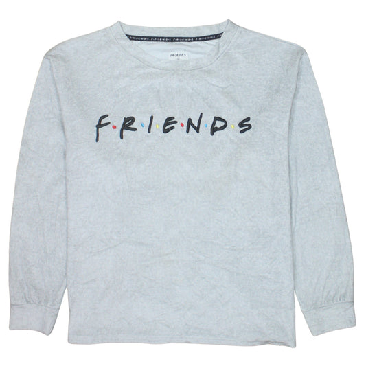 Primark Women Grey Friends Long Sleeve T-Shirt Nightshirt L