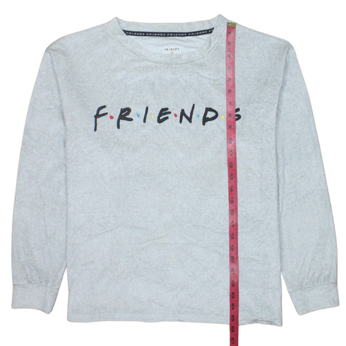 Primark Women Grey Friends Long Sleeve T-Shirt Nightshirt L