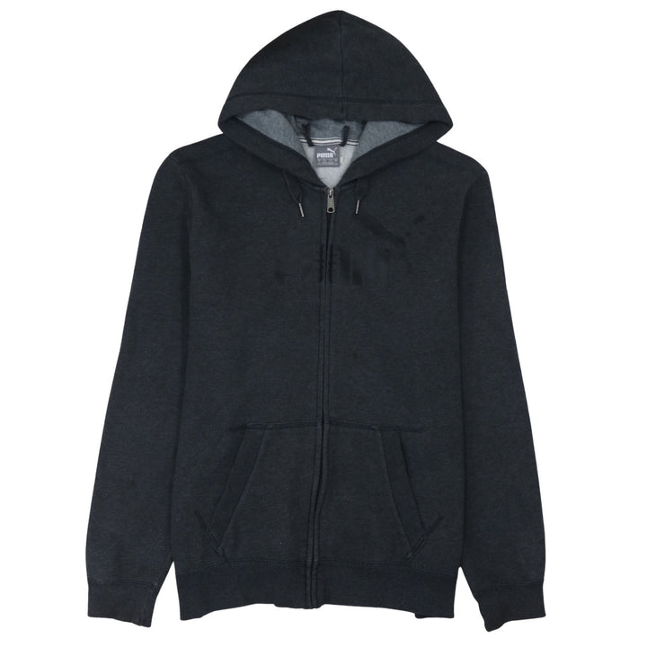 Puma Men's Black Full Zip Hoodie Size L Sports Fleece Sweatshirt