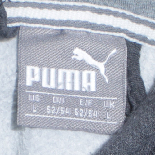Puma Men's Black Full Zip Hoodie Size L Sports Fleece Sweatshirt