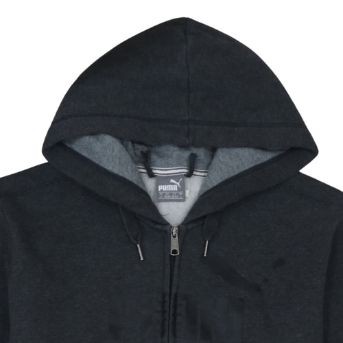 Puma Men's Black Full Zip Hoodie Size L Sports Fleece Sweatshirt